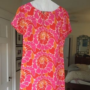 Red/pink/coral dress -- Banana Republic